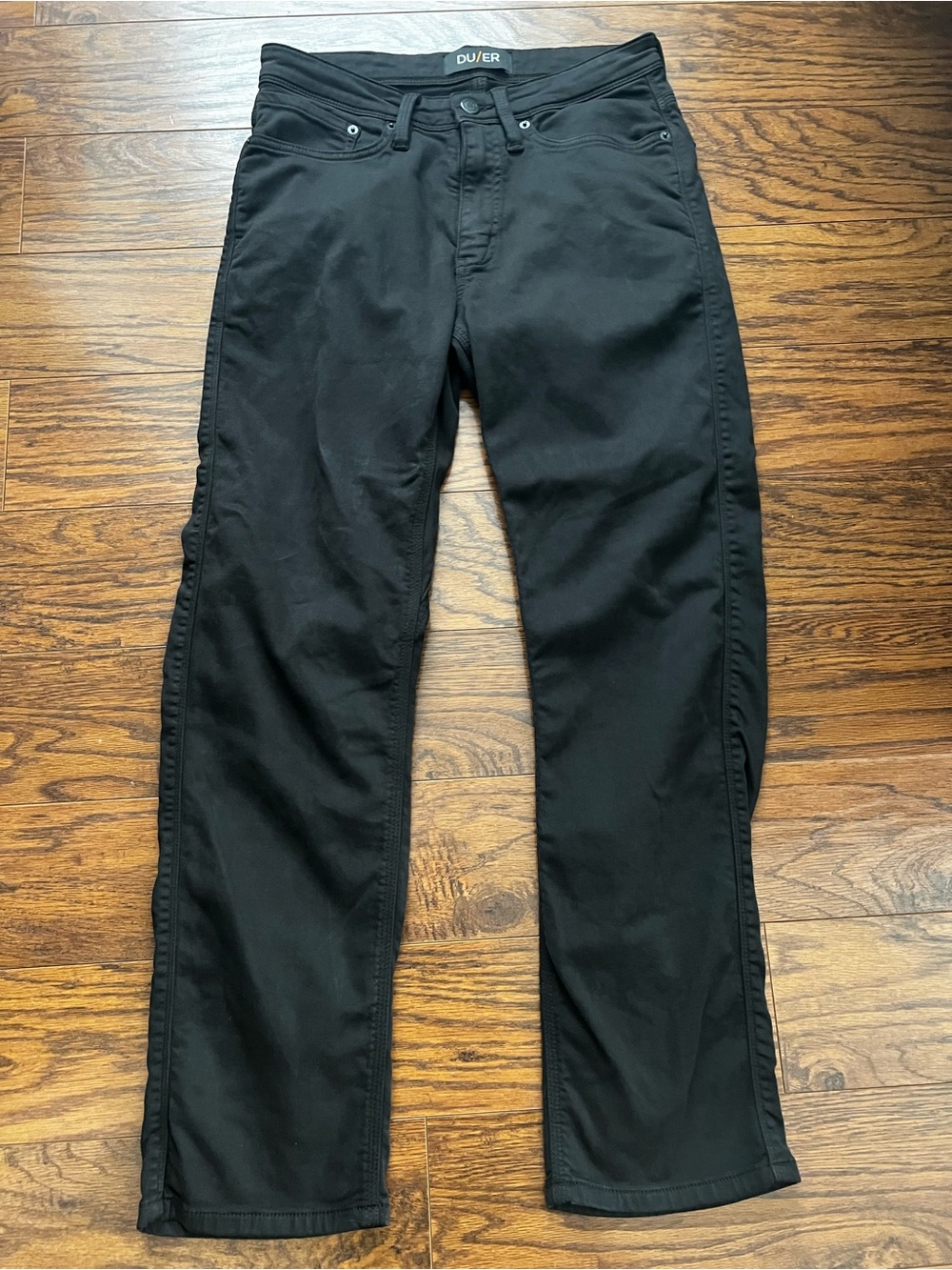 Men's Black Du/Er Performance Straight Leg Pants 30x30